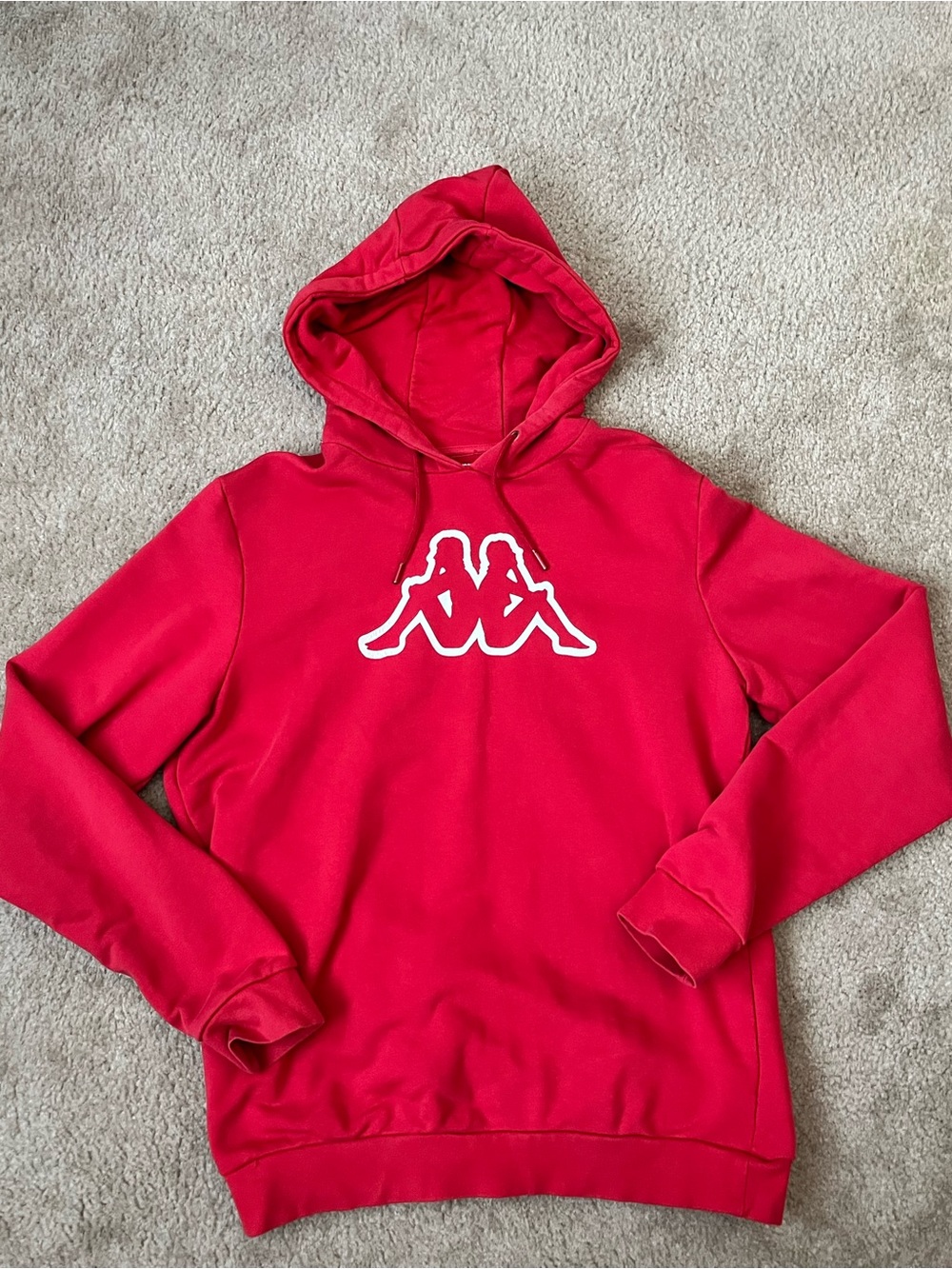Kappa Red Zavroc Logo Hoodie Mens XL